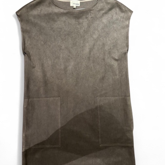 Aritzia Wilfred Free Faux Suede Nori Dress/ tunic short sleeve in XS - Picture 2 of 4